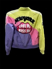Girls Size Med Colorful Jacket Bomber Patches Lizette Collections Peace Hippie