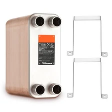 30/50/80/100Plate Heat Exchanger 4*1-1/4" MNPT Ports 5x12" Brazed 316L St. Steel