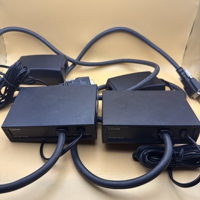 Lot of 2 EXTRON P/2 DA2 Plus VGA Signal Amplifier Display Line Driver w/cables