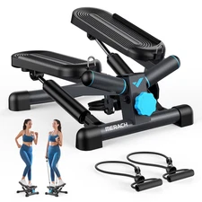 New MERACH Mini Stepper Exercise Equipment with Resistance Bands for Full Body