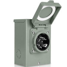 30 Amp Generator Inlet Box - NEMA L14-30P Power Inlet Box for 3R 4-Prong Gene...