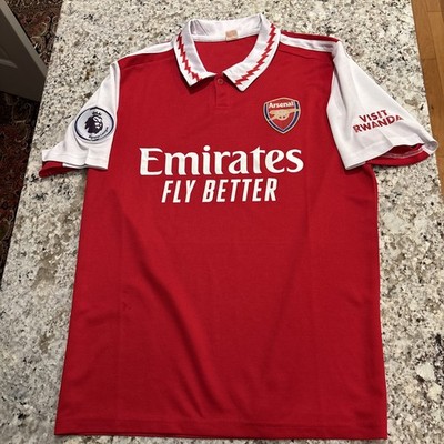 Arsenal Soccer Jersey Unisex Adult Small Red & White Collared