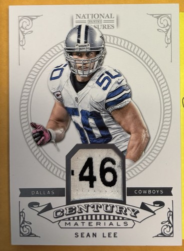 SEAN LEE 2012 NATIONAL TREASURES GAME USED 1/1 LOGO PATCH SUPER RARE COWBOYS