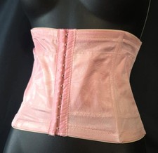 SLIMMING 1980s vintage PINK on PINK FLORAL WAIST CINCHER GIRDLE - sz 2 XL
