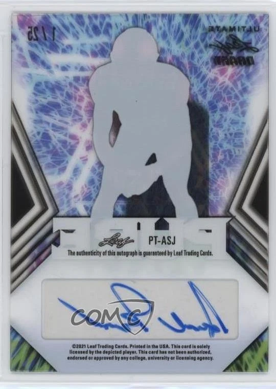 2021 Leaf Ultimate Draft Pure Talent Gold /25 Asante Samuel Jr Rookie Auto RC - Image 2 of 2