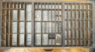 Antique Wooden Printer’s Type Case / 32 x 16.5” (Lot SIXTEEN)