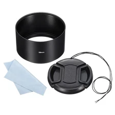 58mm Lens Hood, Long Focus Inside Hood with 62mm Lens Cap and Cloth