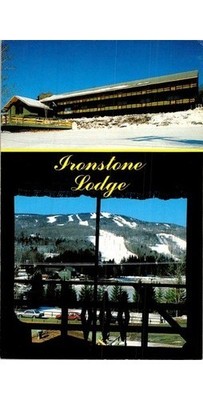 1980s Chrome Era Postcard - Ironstone Lodge Mt. Snow VT Ski Resort No Writing
