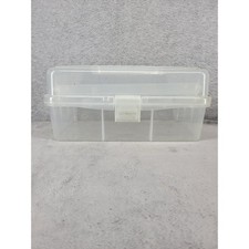 Clear Plastic Storage Tackle Craft Organizer Box with Handle and Dividers