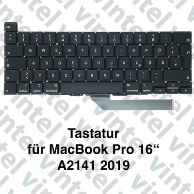 DE Tastatur für MacBook Pro 16'' 2019 A2141 QWERTZ #Apple
