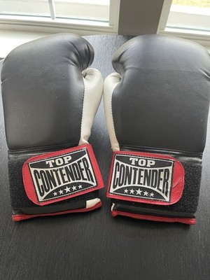 Top Contender Boxing Gloves 16 Oz. Black, Red, White All Leather 