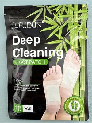 Deep Cleaning Foot Patch 10 pcs Ginger Powder Bamboo Vinegar Exp 05/2028 New