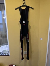 Racing castelli rosso corsa cycling Thermal Bib Tights pants size M men black