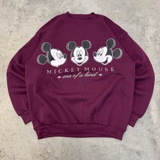 NEW Vintage 90s Disney Mickey Mouse One Of A Kind Graphic Crewneck Sweatshirt XL