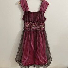My Michelle Sparkle Sequins Butterfly Party Dress Girls Size Seven Dance Pink