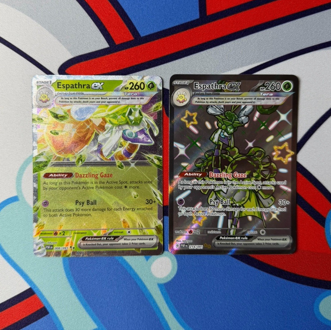 Espathra EX Ultra Rare Shiny & Double Rare Holo 2-Card Lot 006/91 & 214/91