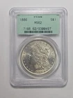 1886-P $ MORGAN SILVER DOLLAR OGH PCGS MS62 "OLD GREEN HOLDER" #1701