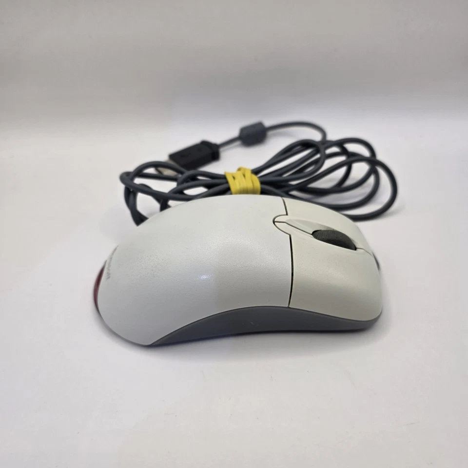 Microsoft Wheel Mouse Optical 1.1A White USB and PS2 Tested X802382 *READ* - Image 2 of 4