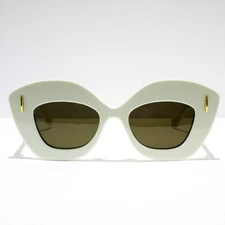 Loewe ANAGRAM LW40127I 25E Sunglasses Women's Chunky Ivory Frame 140mm