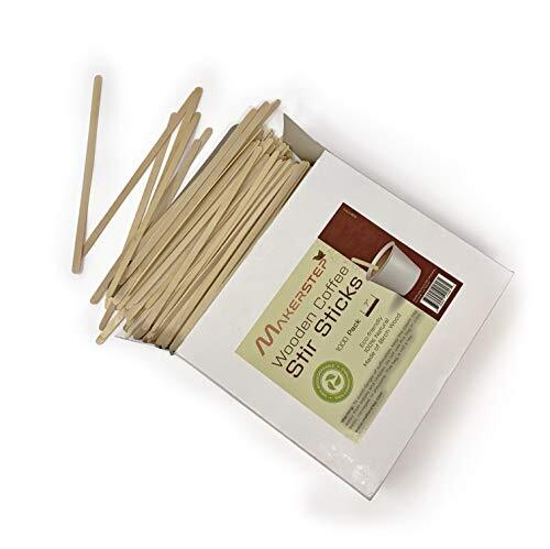 1000 Premium Wooden Coffee Stirrers 7 Inch Coffee Stir Sticks with Storage B - Picture 4 of 9
