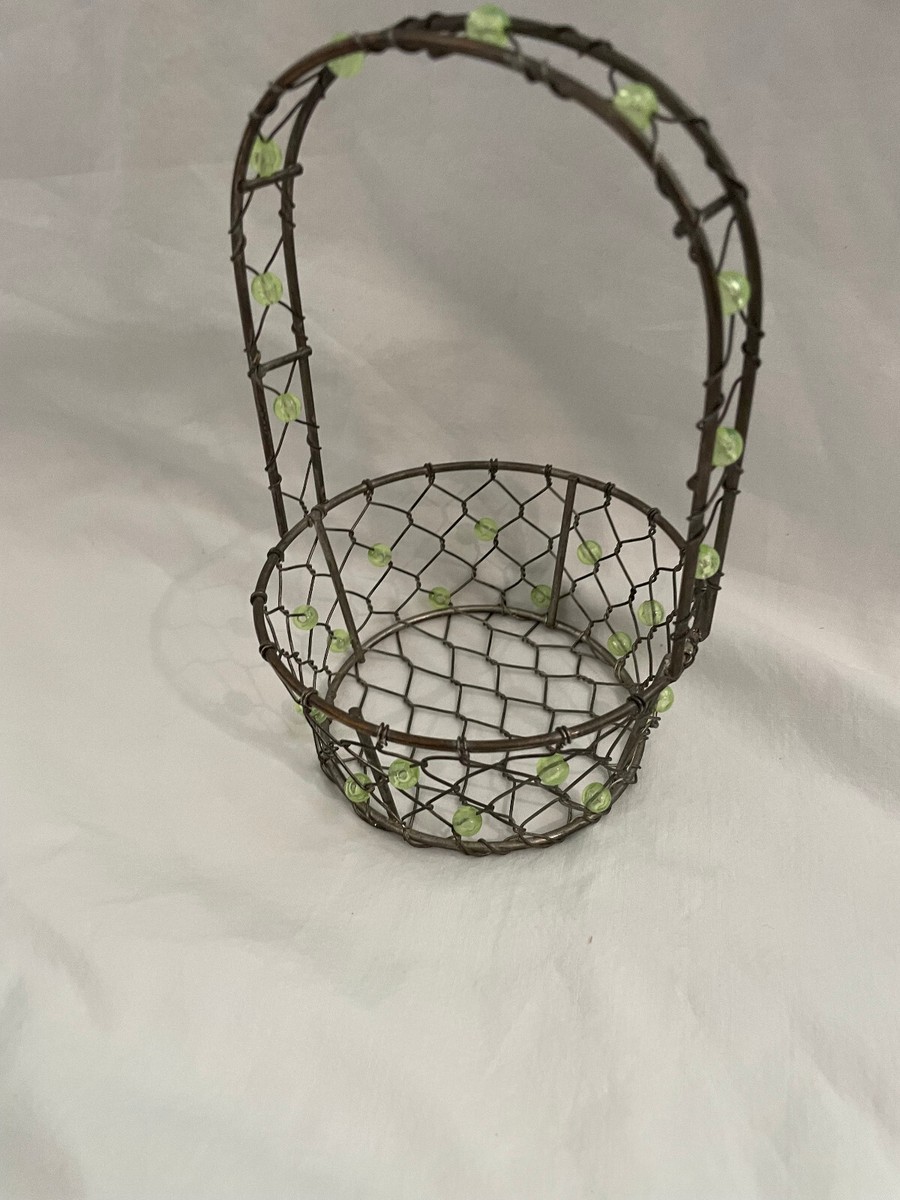 Basket with Green Decorations - Small | eBay
