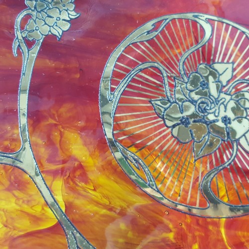 Kokomo Opalescent Glass Co 11.4" Plate Signed M Malone 1973 Amber, Gold Tone USA - Picture 5 of 12