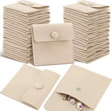 Microfiber Jewelry Pouch 8X8Cm, Jewelry Packaging Bag Luxury Small Jewelry Gift 