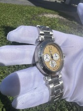 Cartier Pasha Chronograph 38mm W31018H3 1050 Stainless Steel Cream Dial 3
