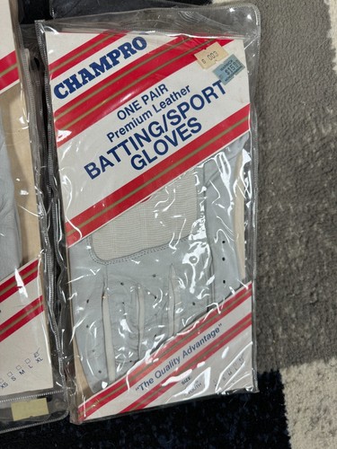 Champro Premium Batters Batting Glove Pair Adult Sizes XL, M, S NEW Vintage - Picture 11 of 11