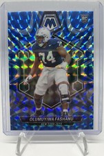 2024 Panini Mosaic - Rookies Reactive Blue Prizm #311 Olumuyiwa Fashanu (RC)