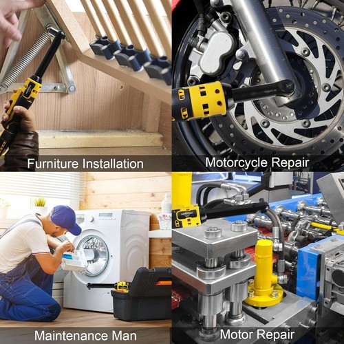 3/8" Extended Cordless Ratchet Wrench for Dewalt 20V Series Batteries, 600 RPM, - Picture 6 of 8
