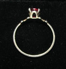Southwest Sterling Silver Silver Red Stone KBR STER Size 7 — photo 3