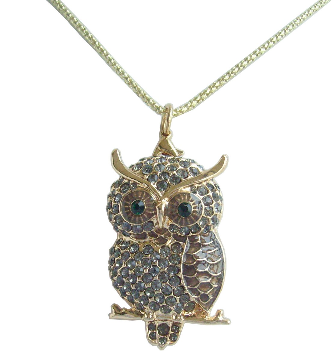 Unique Owl Necklace Pendant Rhinestone Crystal NL03502 | eBay