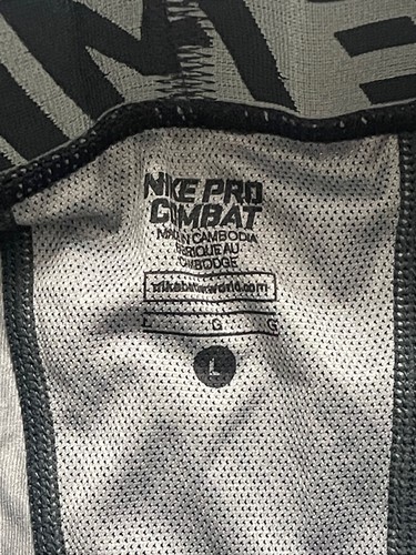 Nike Pro Combat Compression Pants Boys Large Gray Athletic Skinny Cropped 28x21 - Picture 7 of 9