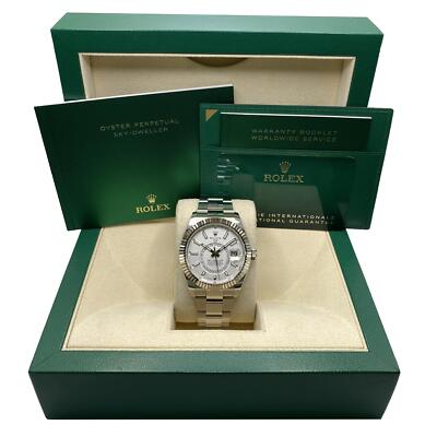 Rolex Sky-Dweller 326934 Stahl 18k Gold Weiß Dial Herren Automatisch Uhr B&p