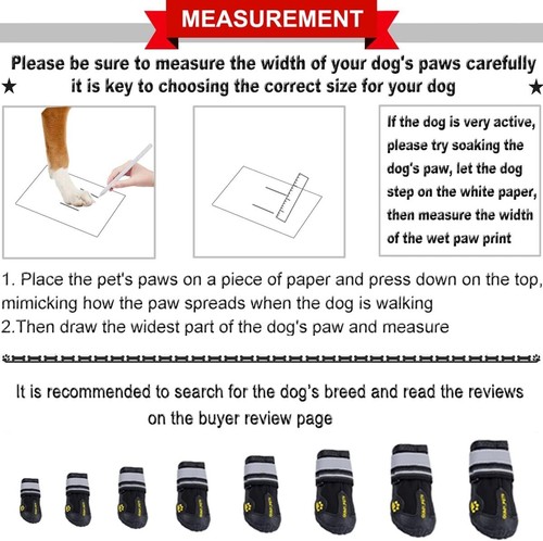 QUMY Dog Shoes for Large Dogs, Medium Dog Boots & Paw Protectors for Winter Snow - Picture 6 of 6