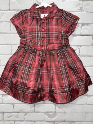 Baby Girl Infant Christmas Holiday Red Plaid Dress Sz 6-12 M | eBay