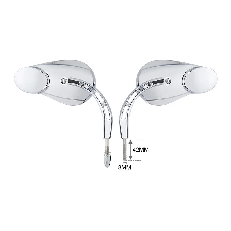 Espejos retrovisores de visión divididos para Harley Touring Electra Glide Street Glide Road King NUEVO Foto 2 de 4