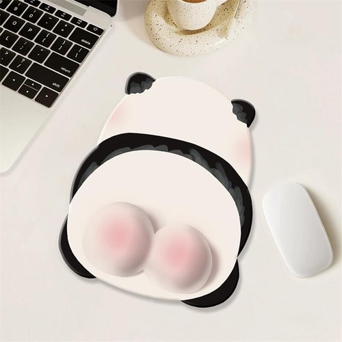 Cute Pink Butt Panda Mouse Pad Silicone Wrist Pad No Slip Office Mouse Hand Rest - Photo 7/13