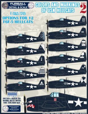 1/72 Furball Colors & Markings of USN F6F-5 Hellcats Part 2
