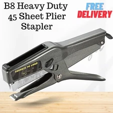 Bostitch Office B8 Heavy Duty 45 Sheet Plier Stapler, Full-Strip, Black, (02245)