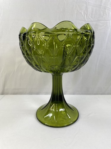 Vintage Indiana Glas gekräuselt Standfuß Bonboniere Schüssel - Bild 3 von 7