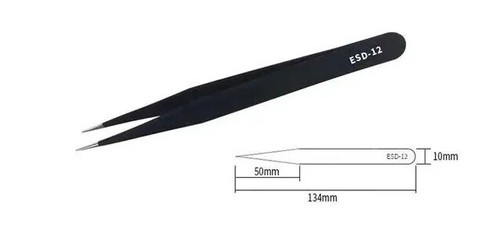 Precision Tweezers ESD Anti Static ESD-10 11 12 13 14 15 Great for Electronics - Picture 3 of 19