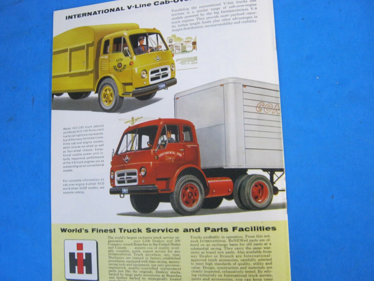 1958 INTERNATIONAL V LINE HEAVY 23 PAGE TRUCK SALES BROCHURE