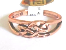 NEW PURE COPPER Womens Unique infinity Design, Ring Sizes 5 thru 11-USA made