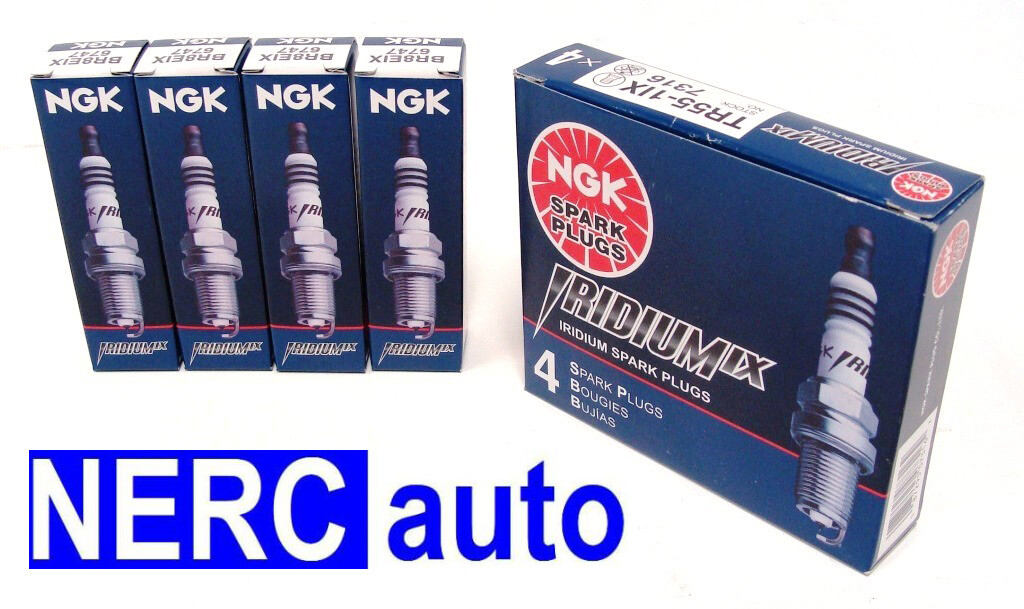 NGK IRIDIUM IX Iridium Spark Plugs LKR7AIX 93911 Set of 4