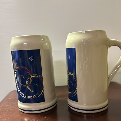 2 Pre-owned Official 2009 Oktoberfest Steins, München Munich Monaco Germany  1L
