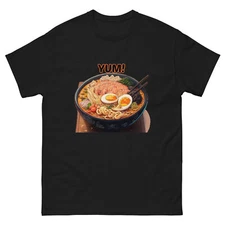 Yum! Anime Food Graphic Art Adult T-Shirt -  Anime Lover Ramen Shirt (Unisex)