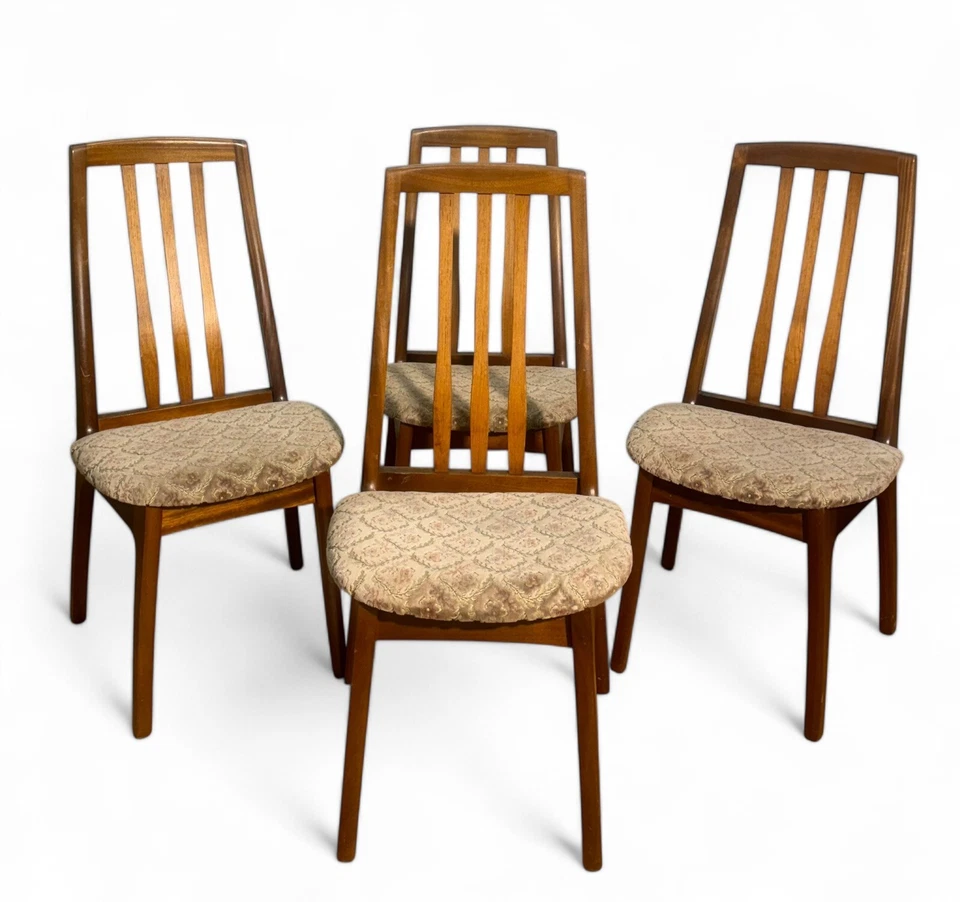 SUTCLIFFE TODMORDEN DINING TABLE AND CHAIRS TEAK SURF BOARD SURFACE MID CENTURY - Image 3 of 4