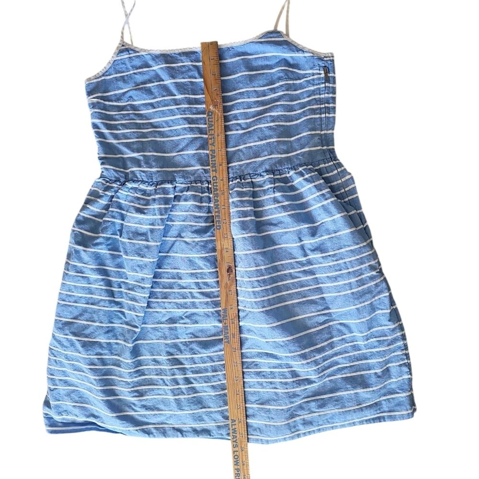 Gap Linen Spaghetti Strap Fully Lined Striped Min… - image 8